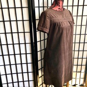 NWOT J.Crew Corduroy Short-Sleeve Shirt Dress Brown Size 2 - Fits Small/Med